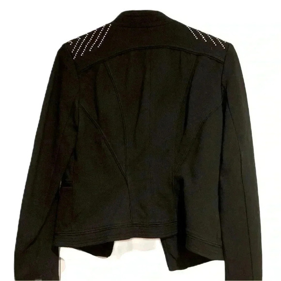 White House Black Market Women’s Blazer Jacket w/ Sequins Black Sz. 2 - Picture 2 of 9